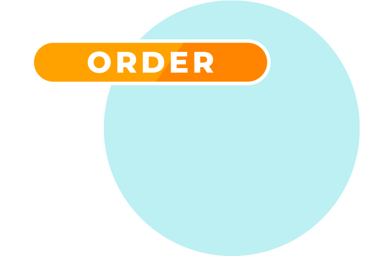 Order button, box being shipped